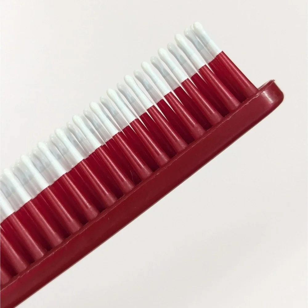 Vtg Mebco 3 Row Detangling Comb Hair 80s 90s Red White Double Twice Dipped